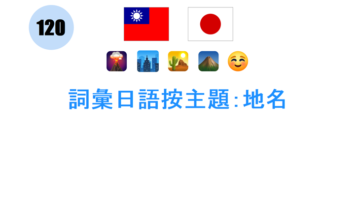詞彙日語按主題：地名